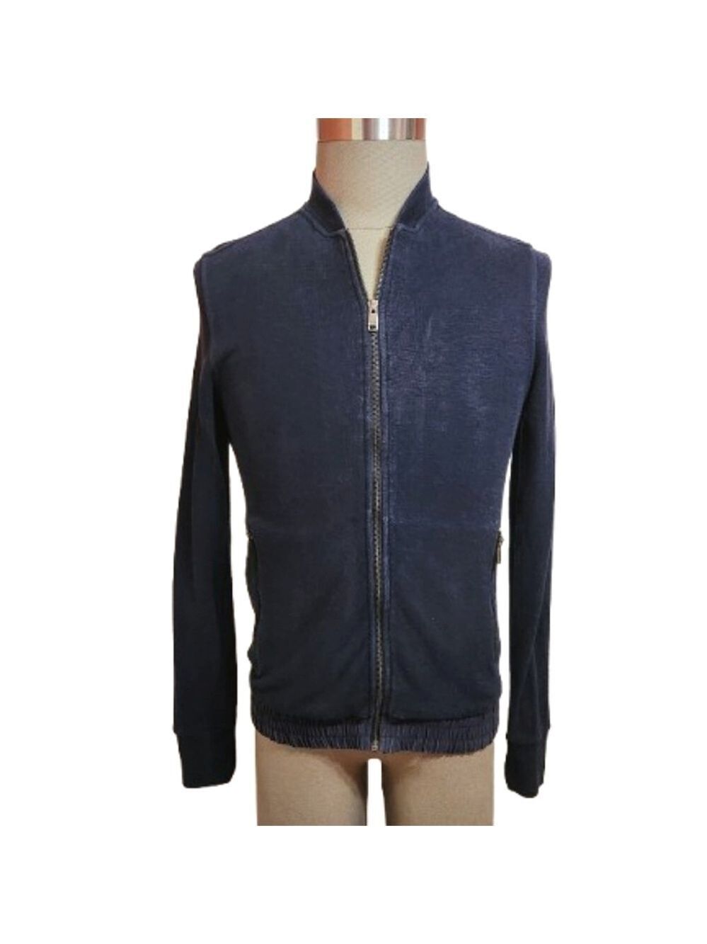 Michael Kors Mens Navy Bomber Cardigan Jacket Small